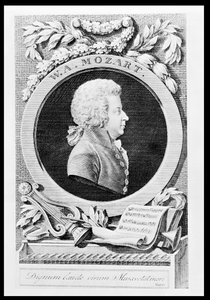 Memoriale a Wolfgang Amadeus Mozart, compositore austriaco da Johann Georg Mansfeld